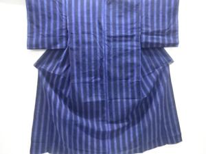 アンティーク　縞木綿単衣着物